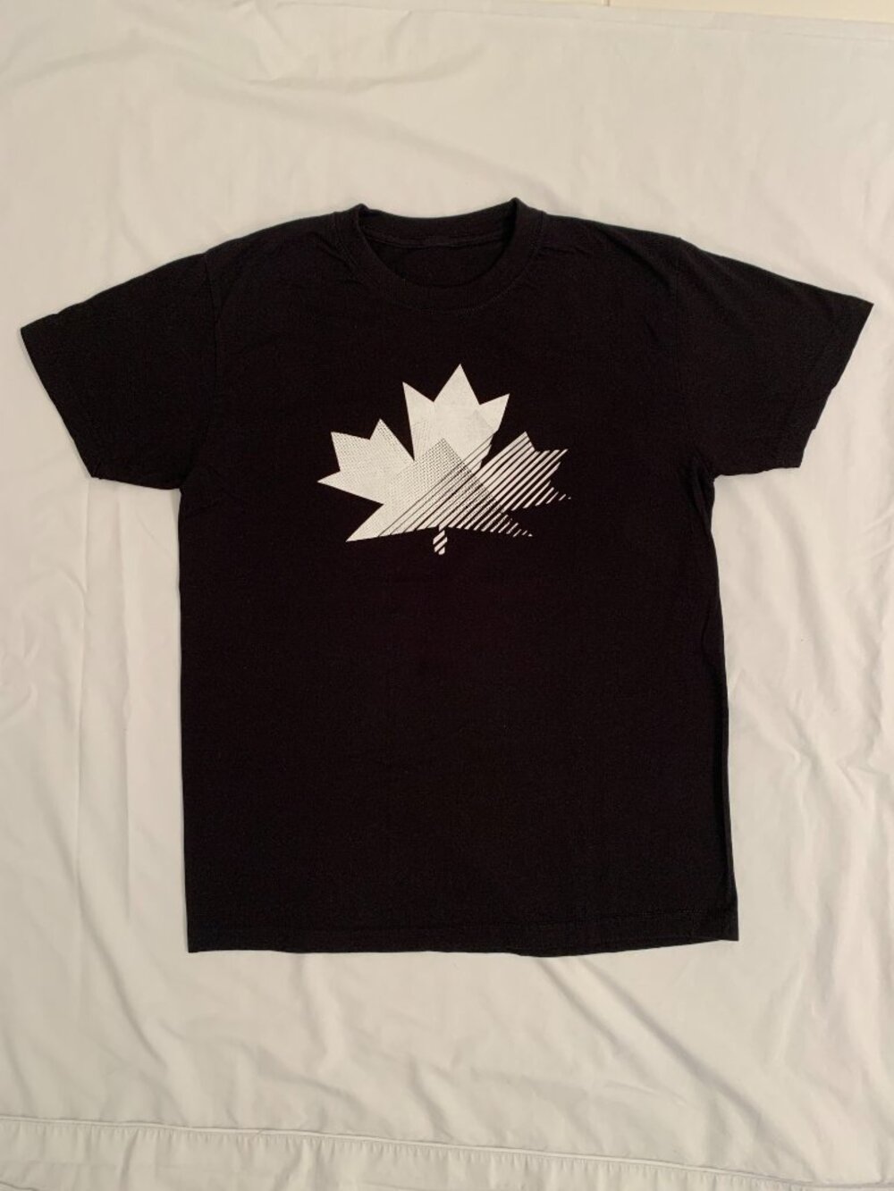 Black and White maple leaf t shirt